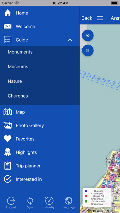 Emulate iPhone app Rhodes Port Guide using MyAndroid
