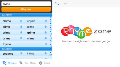 Emulate iPhone app RhymeZone using MyAndroid Emulate iPhone app RhymeZone using MyAndroid