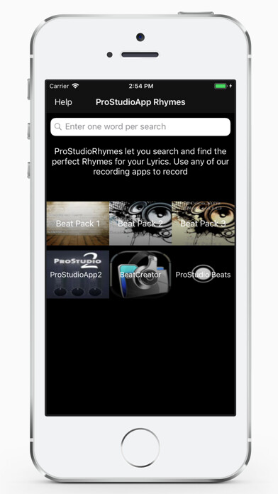 Emulate iPhone app Rhyming Dictionary App using MyAndroid
