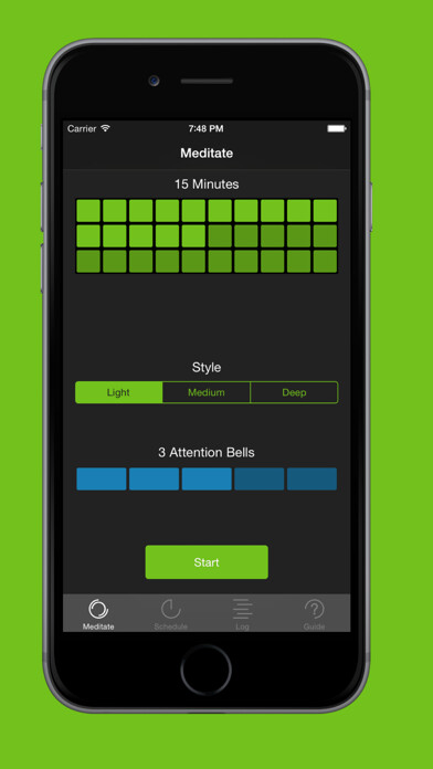 Emulate iPhone app Rhythm: Meditation Timer using MyAndroid