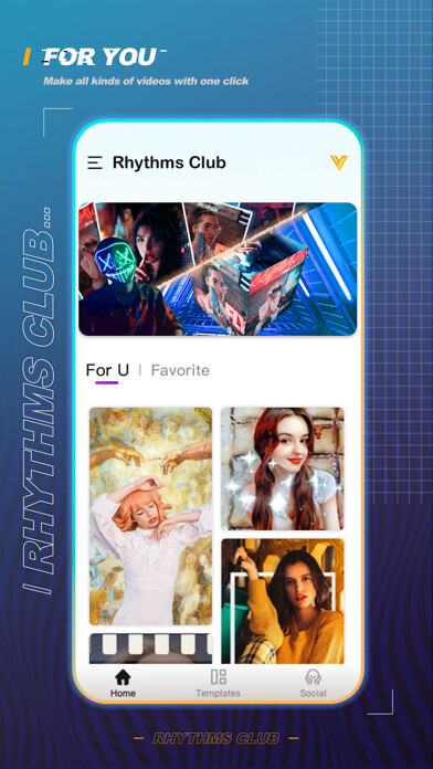 Emulate iPhone app Rhythms Club-Music Video Maker using MyAndroid