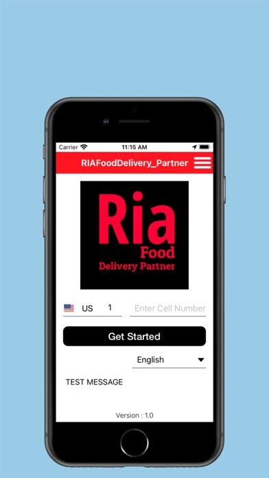 Emulate iPhone app RiaFood - Delivery Partner using MyAndroid