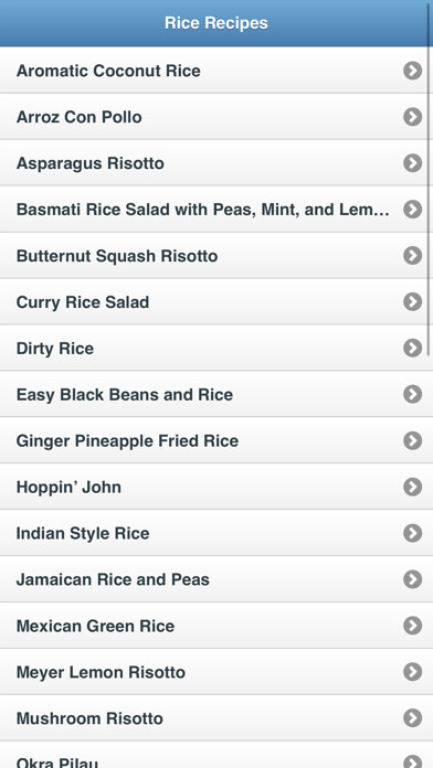 Emulate iPhone app Rice Recipes Yummy using MyAndroid