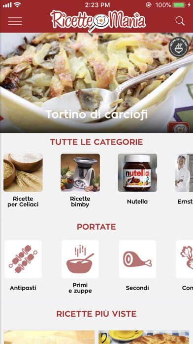 Emulate iPhone app Ricette Mania - Ricette cucina using MyAndroid Emulate iPhone app Ricette Mania - Ricette cucina using MyAndroid