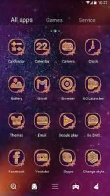 Emulate Android APK Rich Go Launcher Theme