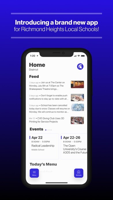 Emulate iPhone app Richmond Hts Local Schools using MyAndroid Emulate iPhone app Richmond Hts Local Schools using MyAndroid