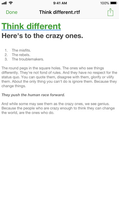 Emulate iPhone app RichTexture using MyAndroid