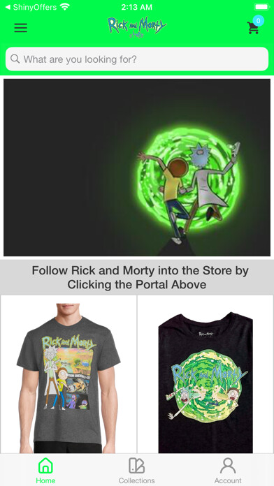 Emulate iPhone app Rick and Morty Store using MyAndroid Emulate iPhone app Rick and Morty Store using MyAndroid