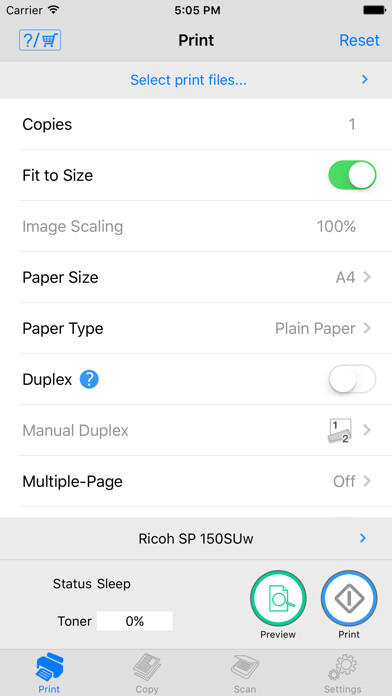 Run android online APK Ricoh Printer from MyAndroid or emulate Ricoh Printer using MyAndroid
