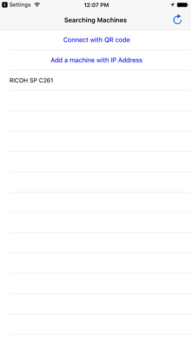 Emulate iPhone app Ricoh SP C260 series Scan using MyAndroid