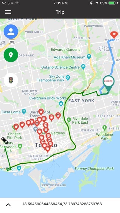 Emulate iPhone app Ride Checker using MyAndroid