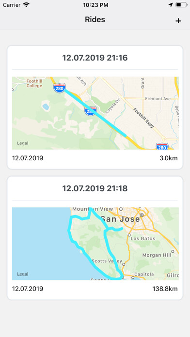 Emulate iPhone app Rides motorcycle tours using MyAndroid