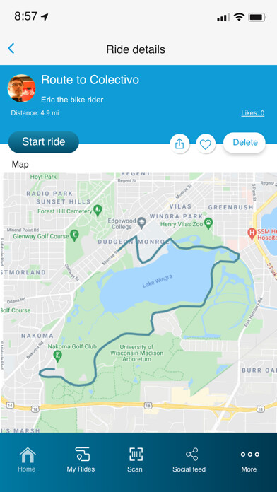 Emulate iPhone app Ride Spot by PeopleForBikes using MyAndroid Emulate iPhone app Ride Spot by PeopleForBikes using MyAndroid