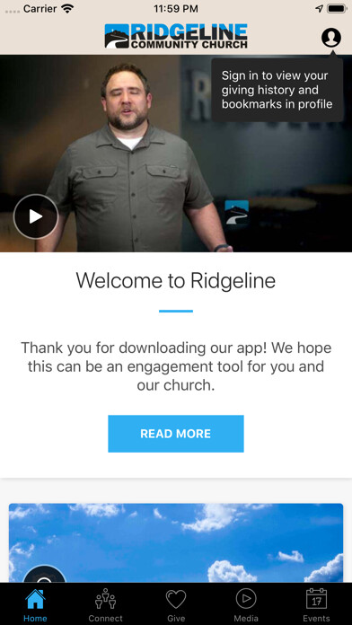 Emulate iPhone app Ridgeline Community Church US using MyAndroid Emulate iPhone app Ridgeline Community Church US using MyAndroid