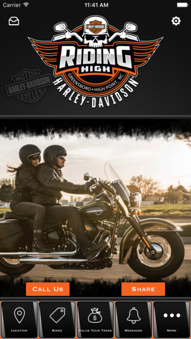 Emulate iPhone app Riding High Harley-Davidson using MyAndroid