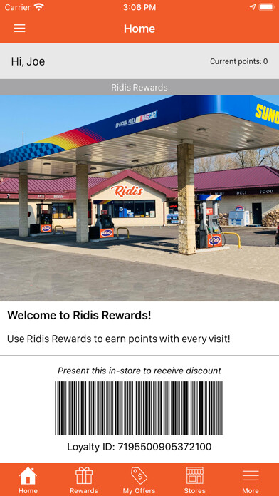 Emulate iPhone app Ridis Rewards using MyAndroid