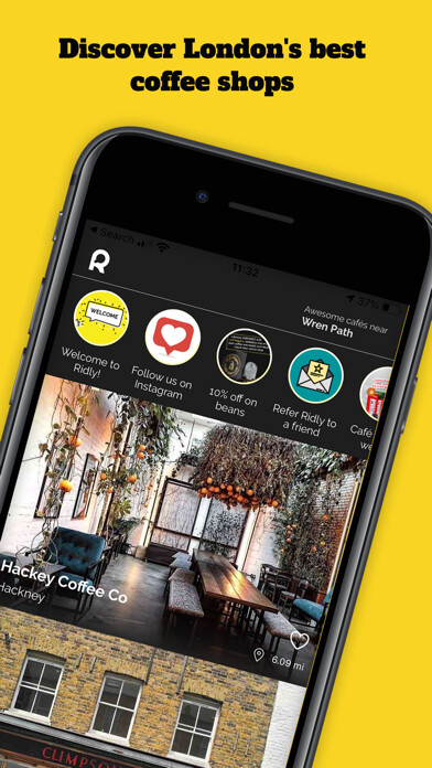 Emulate iPhone app Ridly – London Coffee Shops using MyAndroid Emulate iPhone app Ridly – London Coffee Shops using MyAndroid