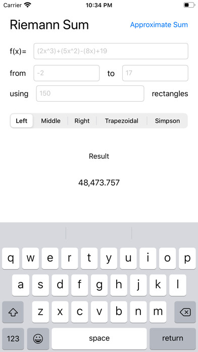 Emulate iPhone app Riemann Sums Calculator using MyAndroid Emulate iPhone app Riemann Sums Calculator using MyAndroid