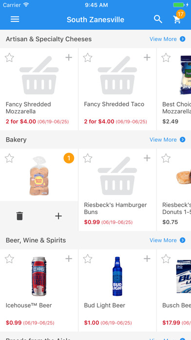 Emulate iPhone app Riesbeck Foods using MyAndroid