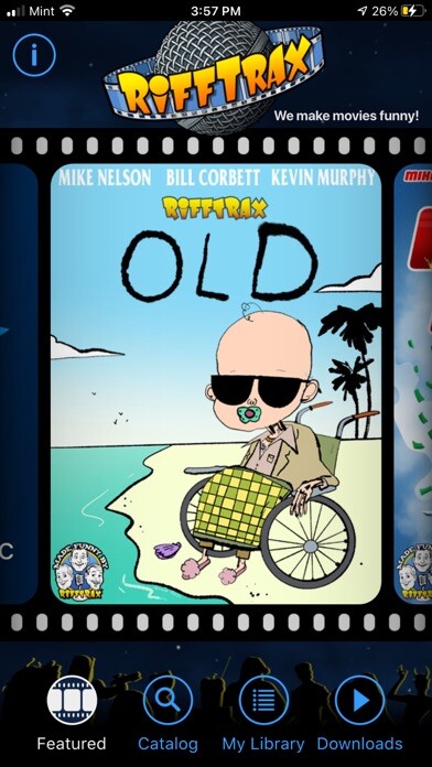 Emulate iPhone app RiffTrax - Movies Made Funny! using MyAndroid Emulate iPhone app RiffTrax - Movies Made Funny! using MyAndroid