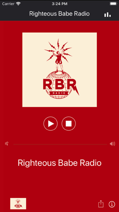 Emulate iPhone app Righteous Babe Radio using MyAndroid