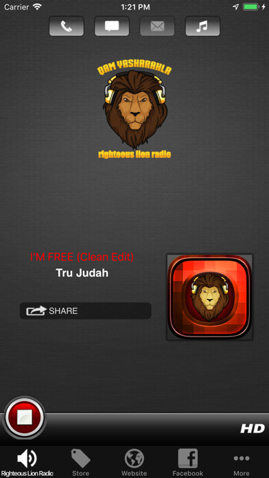 Emulate iPhone app Righteous Lion Radio using MyAndroid