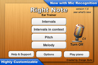 Emulate iPhone app Right Note - Ear Trainer using MyAndroid Emulate iPhone app Right Note - Ear Trainer using MyAndroid