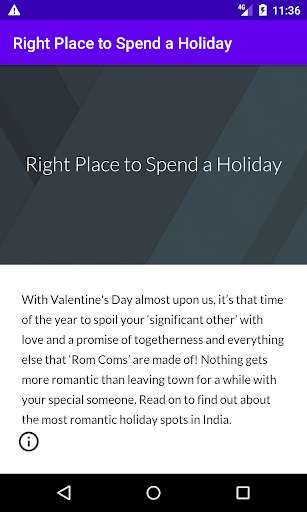Run android online APK Right Place to Spend a Holiday from MyAndroid or emulate Right Place to Spend a Holiday using MyAndroid