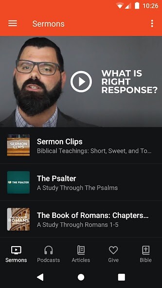 Emulate iPhone app Right Response Ministries using MyAndroid