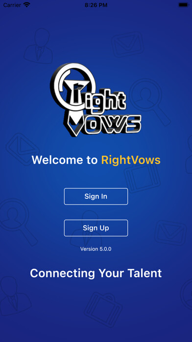 Emulate iPhone app RightVows Jobs Search using MyAndroid