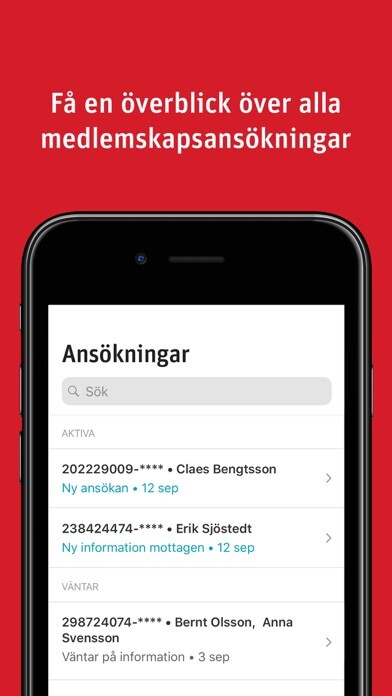 Emulate iPhone app Riksbyggen medlemsansökan using MyAndroid