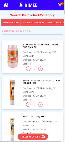 Run android online APK Rimee Wholesale App from MyAndroid or emulate Rimee Wholesale App using MyAndroid