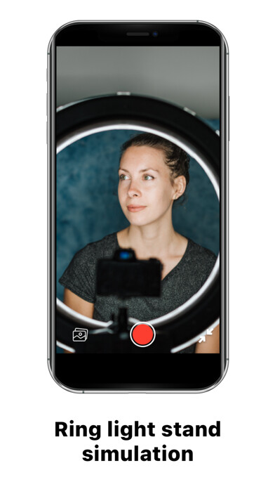 Emulate iPhone app Ring Light Cam: Mirror App using MyAndroid