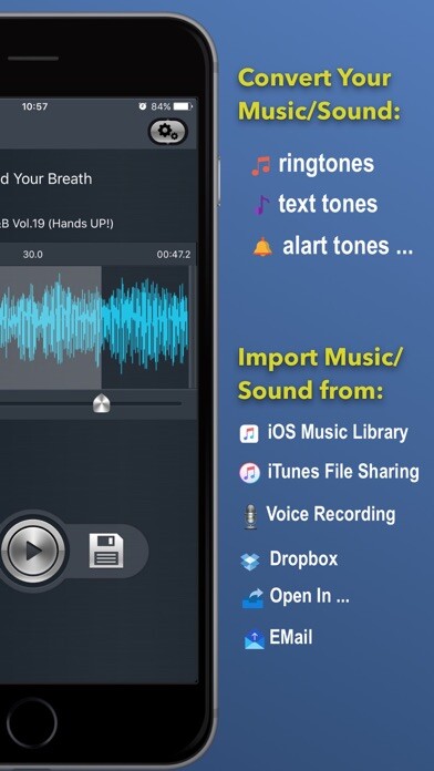 Emulate iPhone app Ringtone Maker:Customize music ring tone,text tone using MyAndroid Emulate iPhone app Ringtone Maker:Customize music ring tone,text tone using MyAndroid
