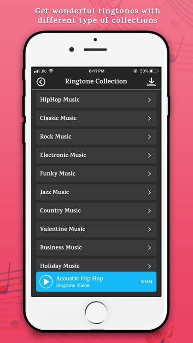 Emulate iPhone app Ringtone Maker for iPhones using MyAndroid