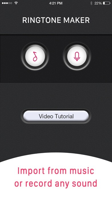 Emulate iPhone app Ringtone Maker Pro - make ring tones from music using MyAndroid