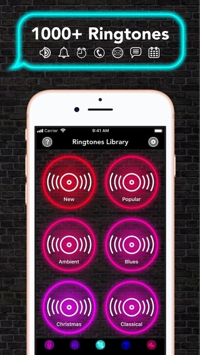 Emulate iPhone app Ringtones App: Ring Tones 2021 using MyAndroid