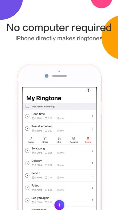 Emulate iPhone app Ringtones Maker - the ring app using MyAndroid Emulate iPhone app Ringtones Maker - the ring app using MyAndroid