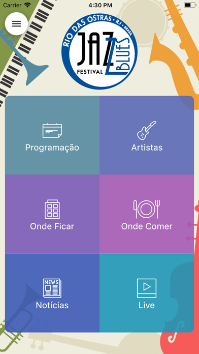 Emulate iPhone app Rio das Ostras Jazz e Blues using MyAndroid