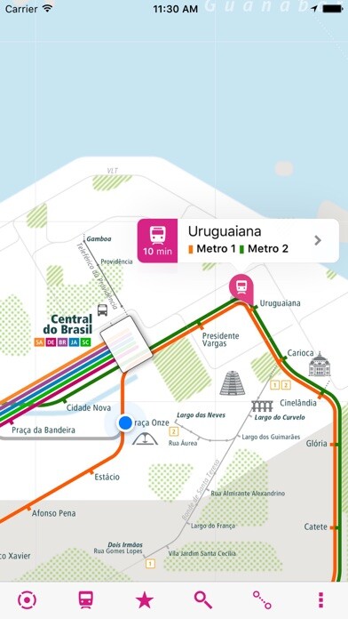 Emulate iPhone app Rio de Janeiro Rail Map Lite using MyAndroid