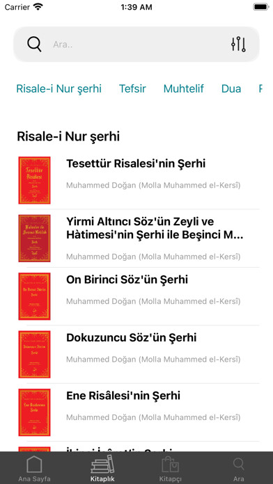 Emulate iPhone app Risale-i Nur Şerhleri - Heybil using MyAndroid