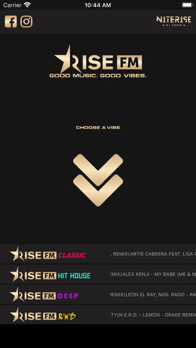 Emulate iPhone app RISE FM using MyAndroid