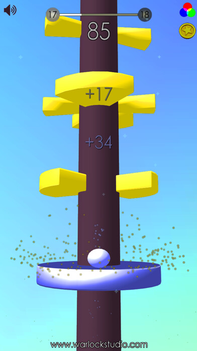 Emulate iPhone app Rise On Top: Helix Jump Ball using MyAndroid