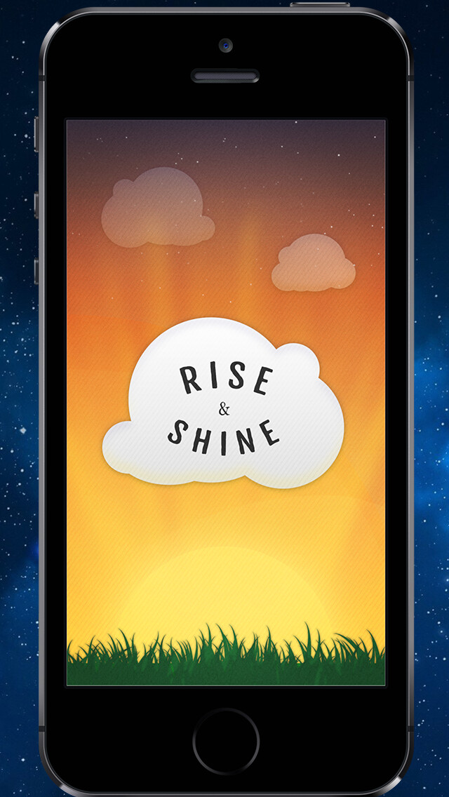 Emulate iPhone app Rise & Shine: Smiling Alarm Clock using MyAndroid