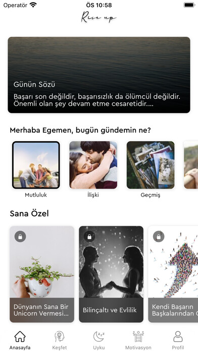 Emulate iPhone app Rise Up - Kişisel Gelişim using MyAndroid Emulate iPhone app Rise Up - Kişisel Gelişim using MyAndroid
