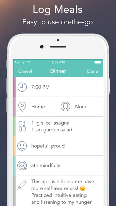 Emulate iPhone app Rise Up + Recover: An Eating Disorder Monitoring and Management Tool for Anorexia, Bulimia, Binge Eating, and EDNOS using MyAndroid Emulate iPhone app Rise Up + Recover: An Eating Disorder Monitoring and Management Tool for Anorexia, Bulimia, Binge Eating, and EDNOS using MyAndroid