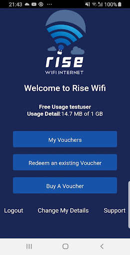 Run android online APK Rise Wifi - High speed wireless internet from MyAndroid or emulate Rise Wifi - High speed wireless internet using MyAndroid
