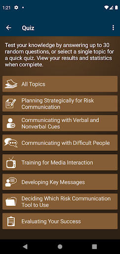 Emulate Risk Communication Flash Cards from MyAndroid or run Risk Communication Flash Cards using MyAndroid