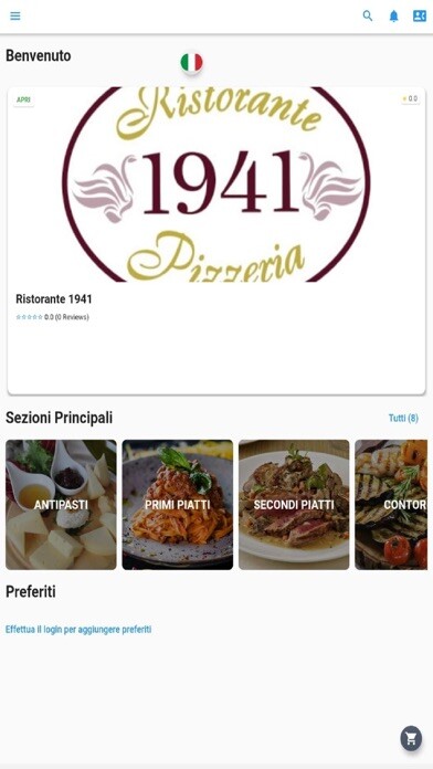 Emulate iPhone app Ristorante 1941 using MyAndroid