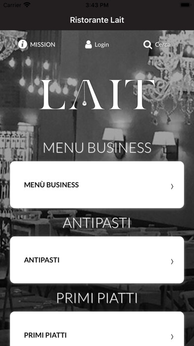 Emulate iPhone app Ristorante Lait using MyAndroid Emulate iPhone app Ristorante Lait using MyAndroid